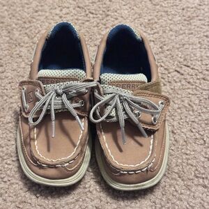 Sperry Tan Kids  boat shoes